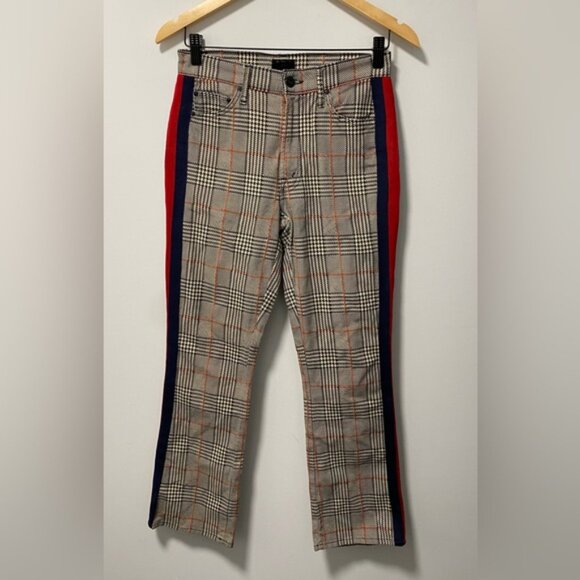 Mother The Insider High Rise Plaid Ankle Jeans Size 26 - Picture 5 of 14